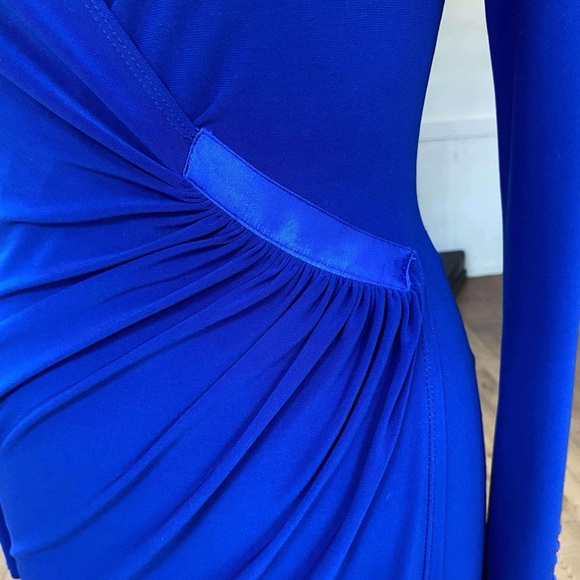 Elegant Blue Long Sleeve Dress - Picture 7 of 8